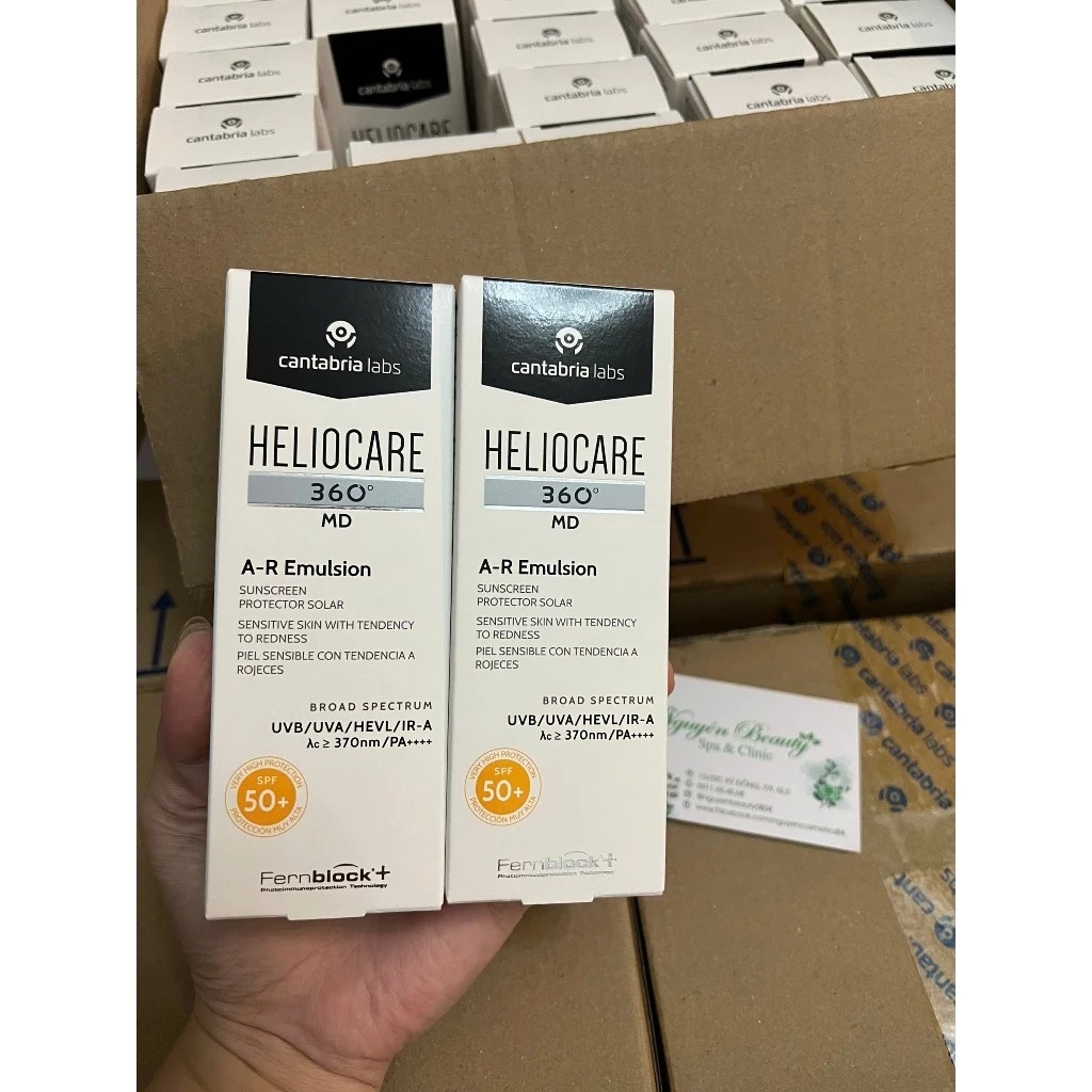 Kem chống nắng Heliocare 360 Pigment, Age Active, AR Emulsion SPF 50+ chống nắng tốt, nâng tông