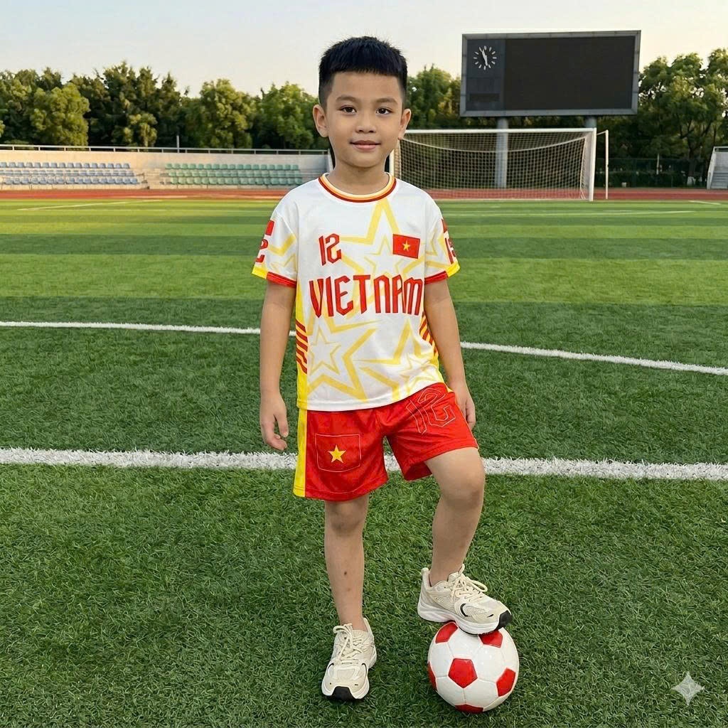 BỘ QUẦN ÁO BONGDA Chất Liệu Thông Hơi, Mềm Mát, Thoáng Khí Cho Bé Trai từ 17-60kg,