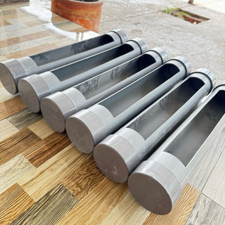 Máng ăn gà ống PVC – Máng ăn gia cầm chống văng, tiết kiệm  cám, bền chắc dễ vệ sinh [Phi90 dài 50cm]