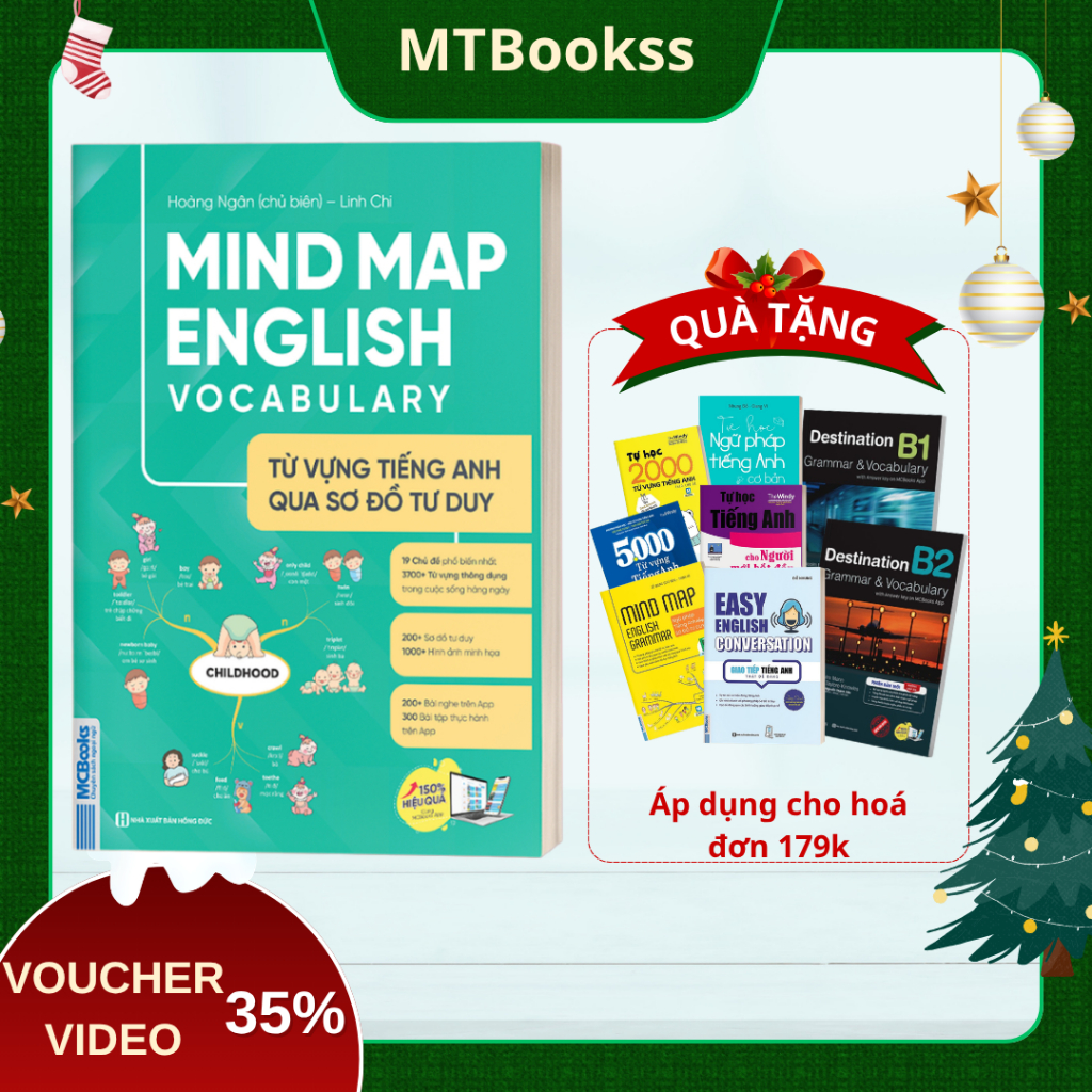 Sách - Mindmap English Vocabulary -Từ Vựng Tiếng Anh Qua Sơ Đồ Tư Duy