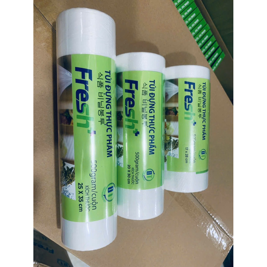 Túi đựng thực phẩm 500g/cuộn – Túi sinh học, thân thiện – Dùng bảo quản đồ ăn. Nhiều Kích Cỡ - Hàng Chính Hãng Có VAT
