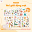 Bảng giáo dục chữ cái cho bé Song Ngữ bảng gấp thông thái Lalala baby đồ chơi nhiều chủ đề thú vị
