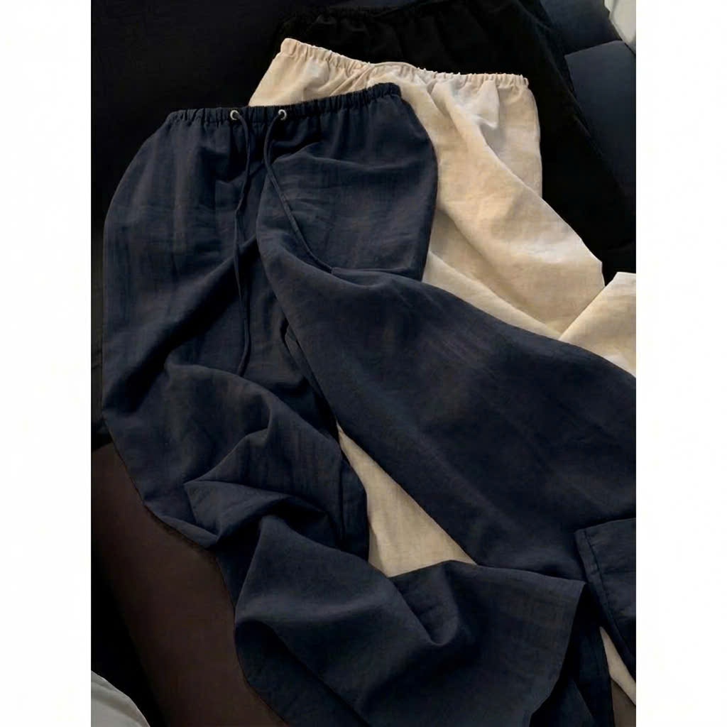 𝗟𝘆 𝗣𝗮𝗻𝘁𝘀  - Quần Linen Tưng vân gỗ