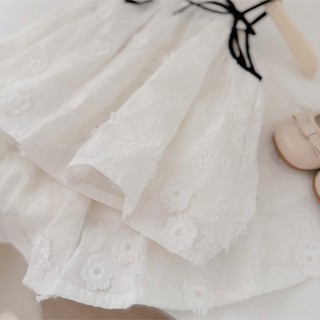 Quần áo trẻ em, Set 2 dây thô bé gái hoa trắng 9-26kg S2138 Tiểu Yến KID