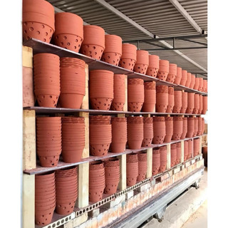 (Tặng móc sắt) - COMBO 3-5 Chậu đất nung có 4 size + Tặng kèm móc treo, trồng hoa Lan, cây phong Lan, cây cảnh loại 1