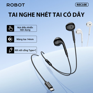 Tai Nghe Có Dây ROBOT REC10E  RE101S Nghe Nhạc Đàm Thoại Cổng Kết Nối 3.5mm - Dây Chống Rối