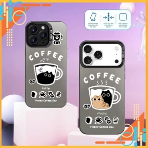 Ốp Lưng iPhone IMD (MÈO COFFE), Chống Sốc, Bảo Vệ Camera dành cho iP 7/8/X/XSMAX/11/12/13/14/15/16/17/Pro/Max