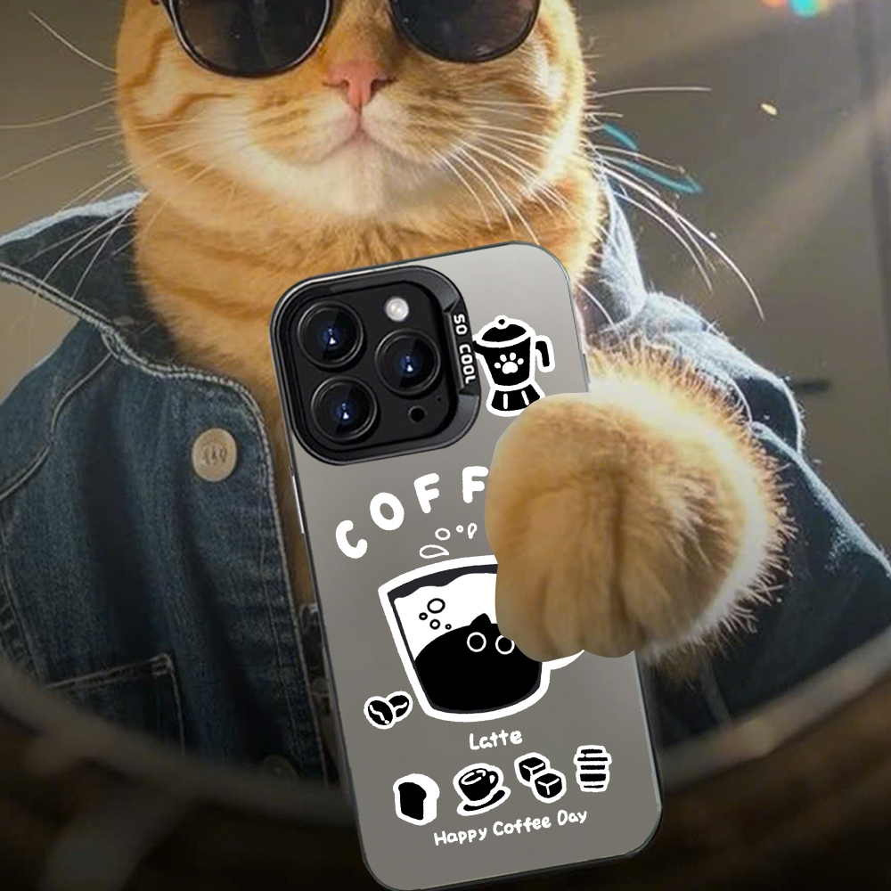 Ốp Lưng iPhone IMD (MÈO COFFE), Chống Sốc, Bảo Vệ Camera dành cho iP 7/8/X/XSMAX/11/12/13/14/15/16/17/Pro/Max
