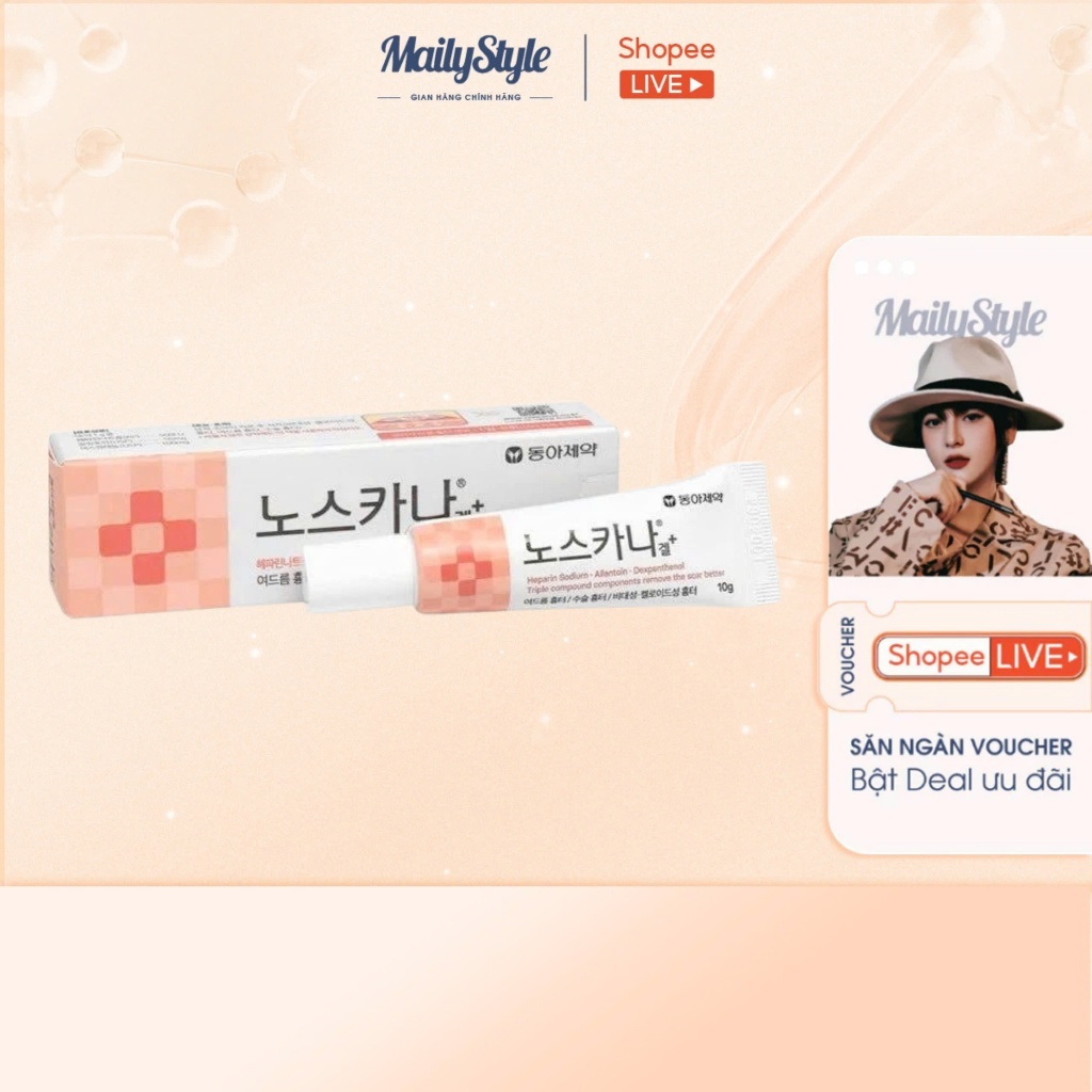 E38_Kem bôi hỗ trợ mờ sẹo da dạng gel Noscarna 10g