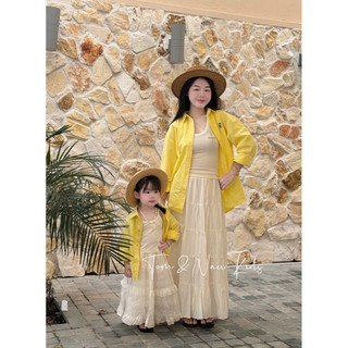A97-[tomnaukids] Áo sơ mi Mẹ và Bé cho bé chất Kaki Cotton  size từ 9-65Kg