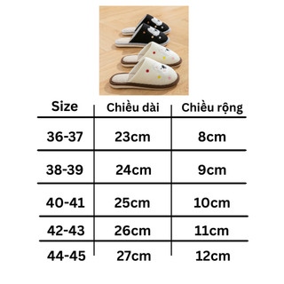 Dép vải lanh nam nữ mang trong nhà chống trơn trượt, dép cao cấp họa tiết dễ thương
