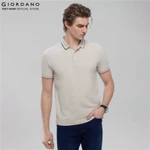 GIORDANO Áo Thun Nam Trơn Có Cổ Lycra Polo 01016246 — ảnh 3