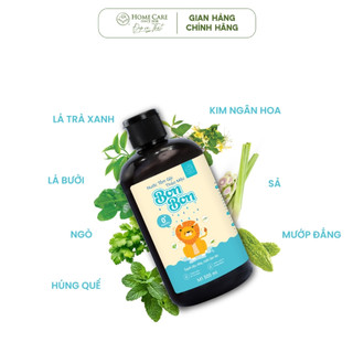 Nước tắm gội thảo mộc bon bon Home Care hỗ trợ giảm mẩn ngứa, rôm sảy hăm tã cho bé sơ sinh 500ml
