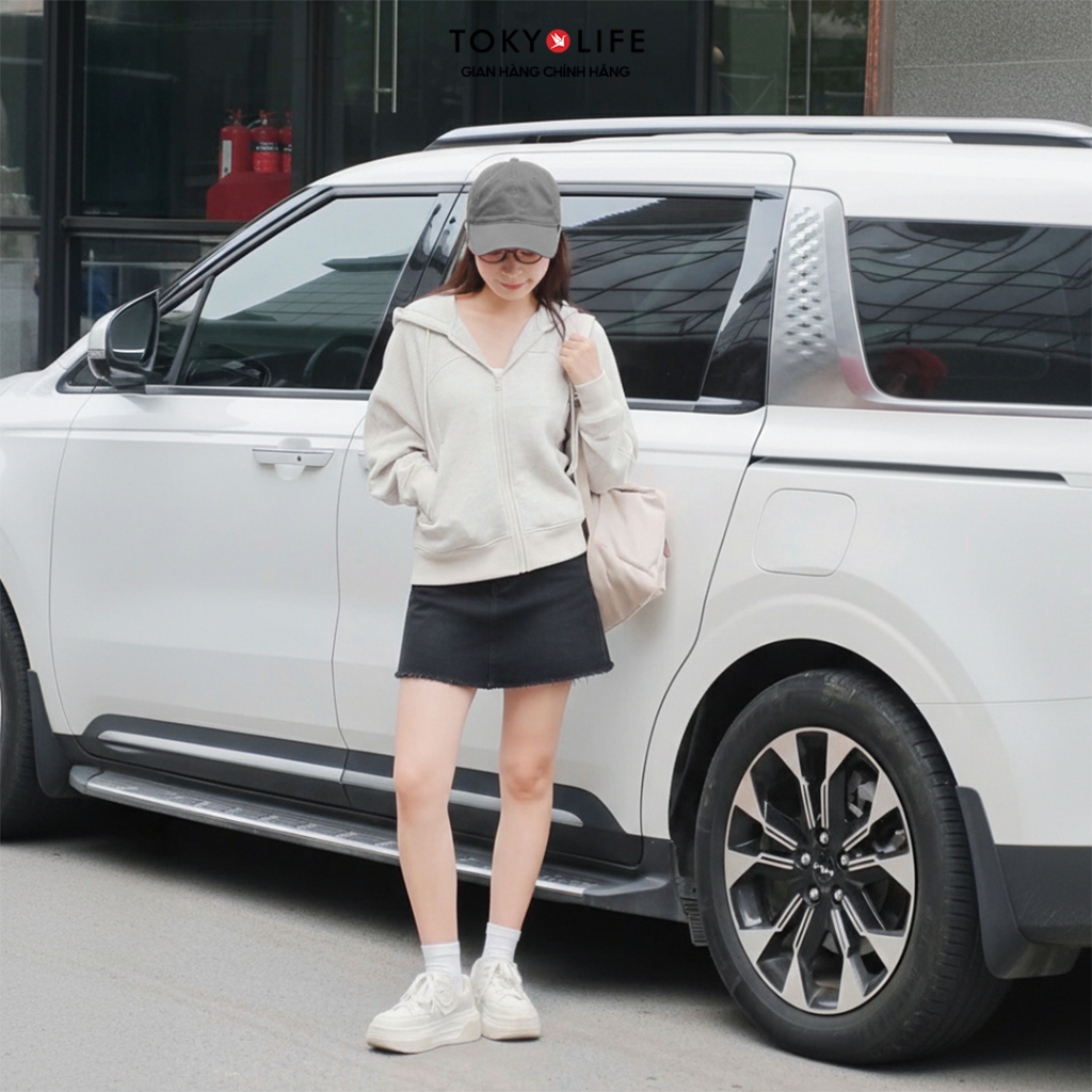 Áo Khoác Nỉ Hoodie Zip Nữ Form Boxy Vải Cotton Mềm Mại Thoáng Mát 40005492 - TOKYOLIFE