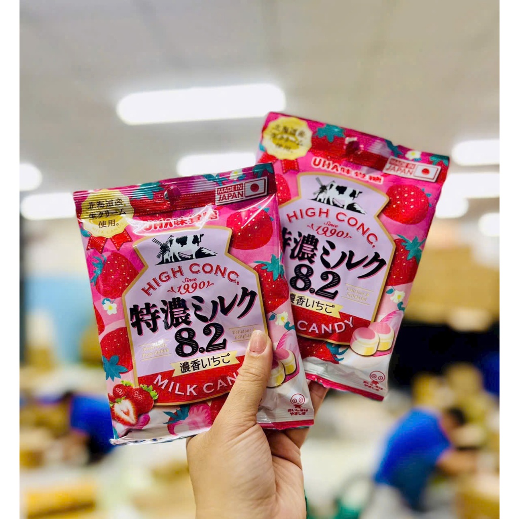 Kẹo sữa dâu UHA TOKUNO Nhật Bản gói 58g - Hàng Nội Địa Nhật