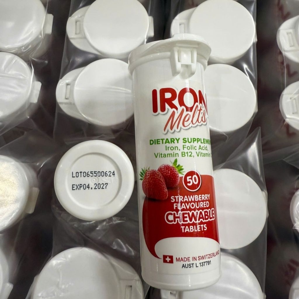 Iron Melts - Viên Bổ Sung Sắt, Acid Folic, Vitamin B12 Và Vitamin C, 50 viên