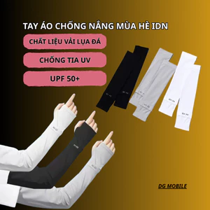 Tay Áo Chống Nắng Lụa Đá Cao Cấp IDN – Mát Lạnh, Chống Tia UV, Co Giãn, Đi Xe Máy/Xe Đạp Ngoài Trời