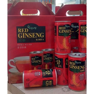 Nước Hồng Sâm Hàn Quốc Red Ginseng Korea Lon 175ml – Tăng Đề Kháng, Bồi Bổ Cơ Thể, Giảm Mệt Mỏi, Dễ Uống