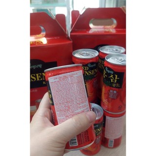 Nước Hồng Sâm Hàn Quốc Red Ginseng Korea Lon 175ml – Tăng Đề Kháng, Bồi Bổ Cơ Thể, Giảm Mệt Mỏi, Dễ Uống