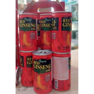 Nước Hồng Sâm Hàn Quốc Red Ginseng Korea Lon 175ml – Tăng Đề Kháng, Bồi Bổ Cơ Thể, Giảm Mệt Mỏi, Dễ Uống
