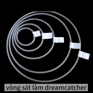 2 cái vòng sắt làm dreamcatcher, nguyên liệu dây, hạt... tự làm dreamcatcher