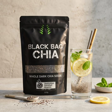 Hạt Chia Đen Túi 500g/1 Kg – Hạt Chia Nguyên Chất, Pha Nước Detox, Trộn Sữa Chua