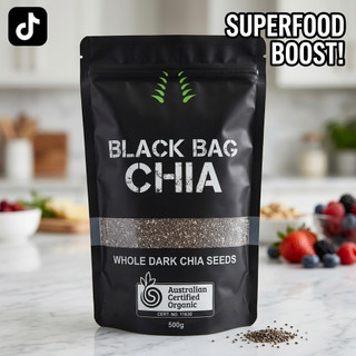 Hạt Chia Đen Túi 500g/1 Kg – Hạt Chia Nguyên Chất, Pha Nước Detox, Trộn Sữa Chua