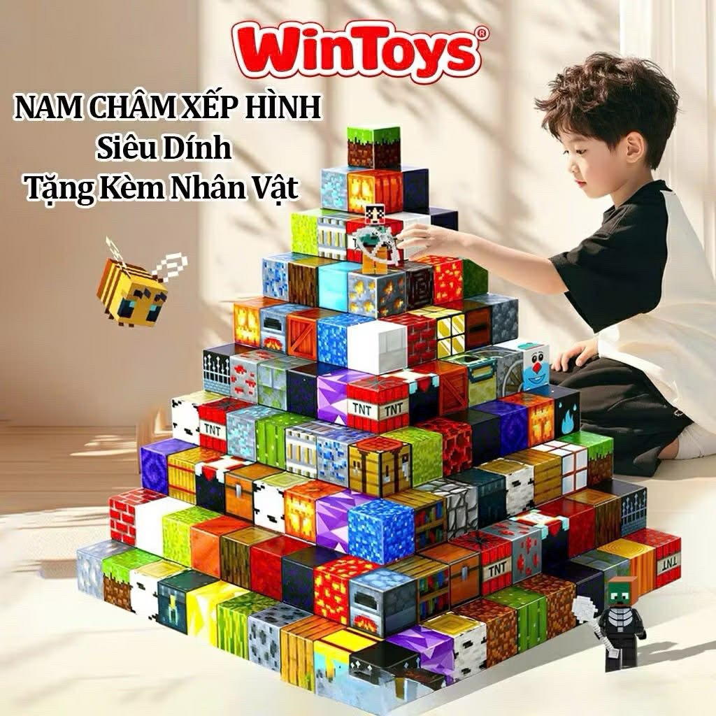 [100 khối từ tính]Đồ chơi khối xây dựng từ tính Sáng tạo, Đồ chơi giáo dục thủ công Khối xây dựng sáng tạo Đồ chơi
