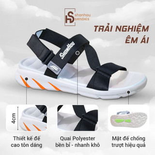 Dép Sandal SHONHOU ST407  Đế Cao 4cm Êm Chân Chống Trượt, Dép Quai Hậu Phù Hợp Mọi Hoạt Động