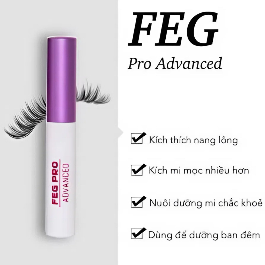 Combo dưỡng mi feg ban đêm + mày giúp đôi mày đen nhánh (2*3ml)