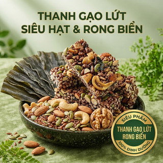 Thanh Cơm Rong Biển Mix Hạt Dinh Dưỡng Túi 500g – Snack Healthy Giòn