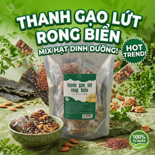 Thanh Cơm Rong Biển Mix Hạt Dinh Dưỡng Túi 500g – Snack Healthy Giòn