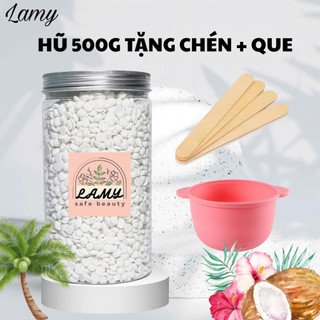 [Tặng chén+que] Hũ 500g sáp dừa coconut dẻo thơm wax lông nóng tại nhà, an toàn cho mọi vùng da