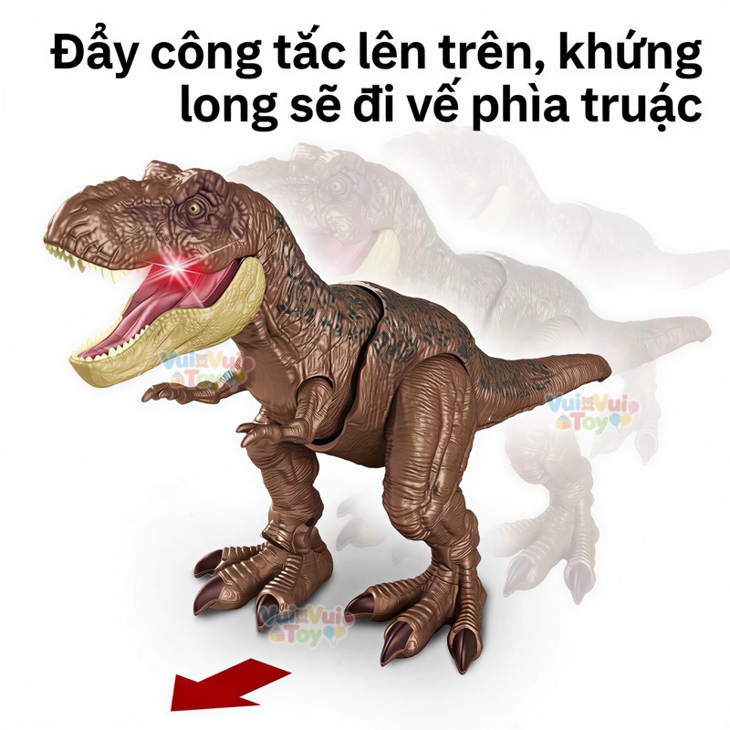 🦖Đồ chơi khủng long bạo chúa điện tử – Mô hình cho bé trai, chạy bằng điện có hiệu ứng âm thanh