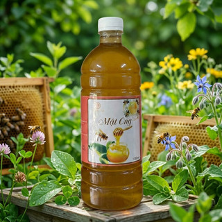 Mật Ong Hoa Cà Phê Chai 1L – Mật Ong Tự Nhiên Dùng Pha Uống
