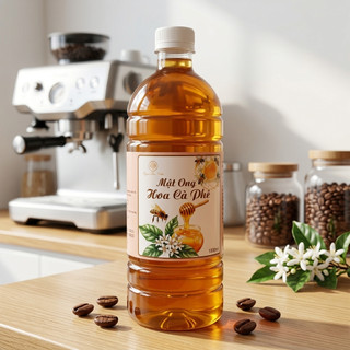 Mật Ong Hoa Cà Phê Chai 1L – Mật Ong Tự Nhiên Dùng Pha Uống