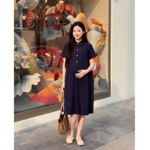 Váy bầu, đầm bầu Classy chất liệu thô lụa mát mịn, thoáng mát thấm hút mồ hôi thiết kế BY L'AMME