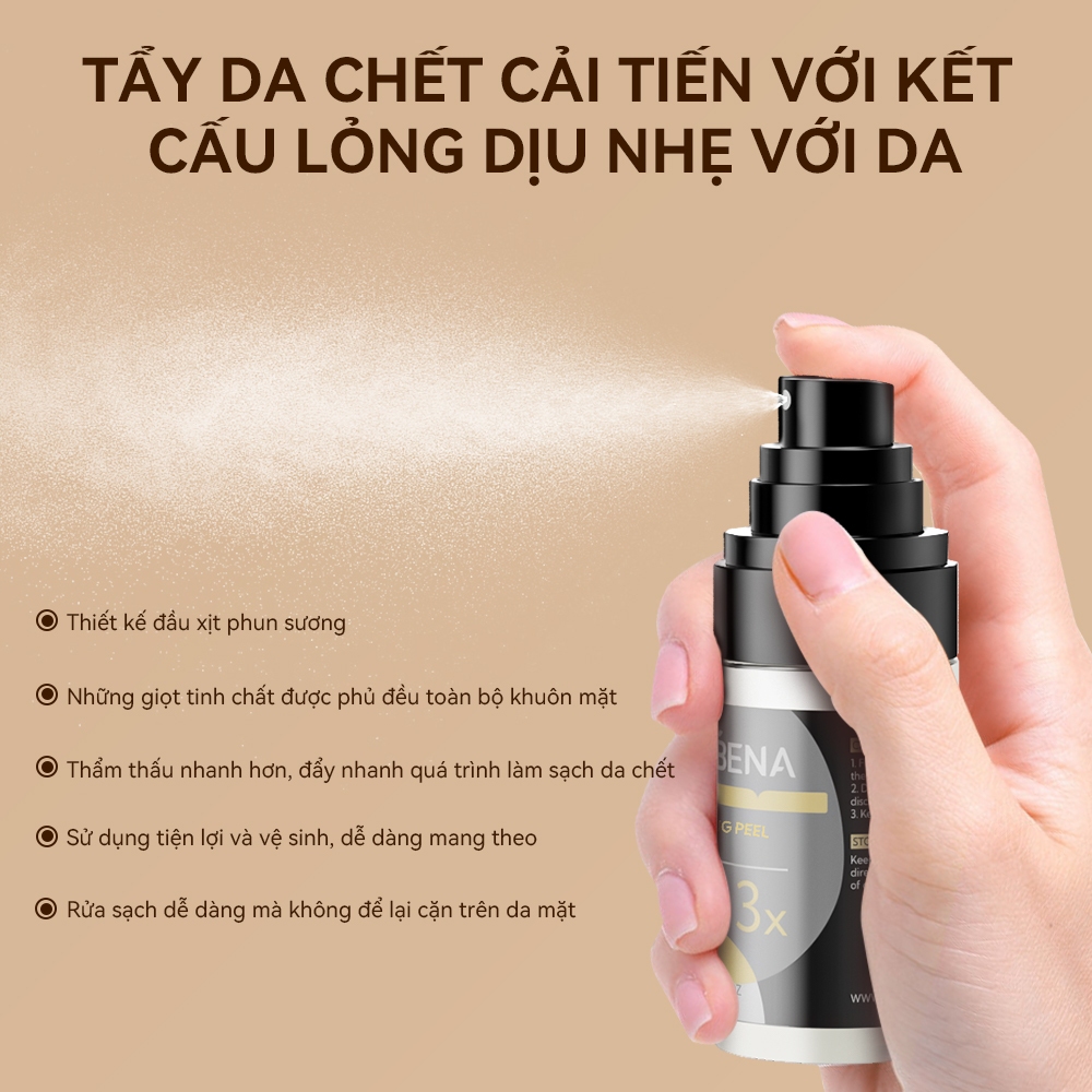 LANBENA Xịt Tẩy Tế Bào Chết Mặt  (30ml) - Làm Sạch Sâu,Cải Thiện Làn Da Thô Ráp,Tiết Dầu,Giảm Mụn tẩy da chết Skincare