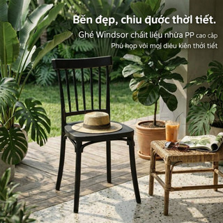 Ghế Tựa Lưng Xếp Chồng, Chống UV, Bền Đẹp, Chắc Chắn, Dùng Cho Nhà Hàng, Quán Cà Phê Ngoài Trời