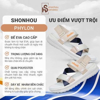 Dép Sandal SHONHOU ST414 Đế Cao 4cm EVA Chống Trượt Quai Polyester Thoáng Khí Phù Hợp Mọi