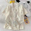 Bộ pyjama Cute cuppy (cộc tay) đũi bông mây phong cách Hàn Quốc