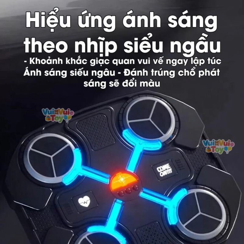 Máy tập boxing thông minh có nhạc Bảng đấm điện tử treo tường cho trẻ em, đồ chơi rèn luyện phản xạ