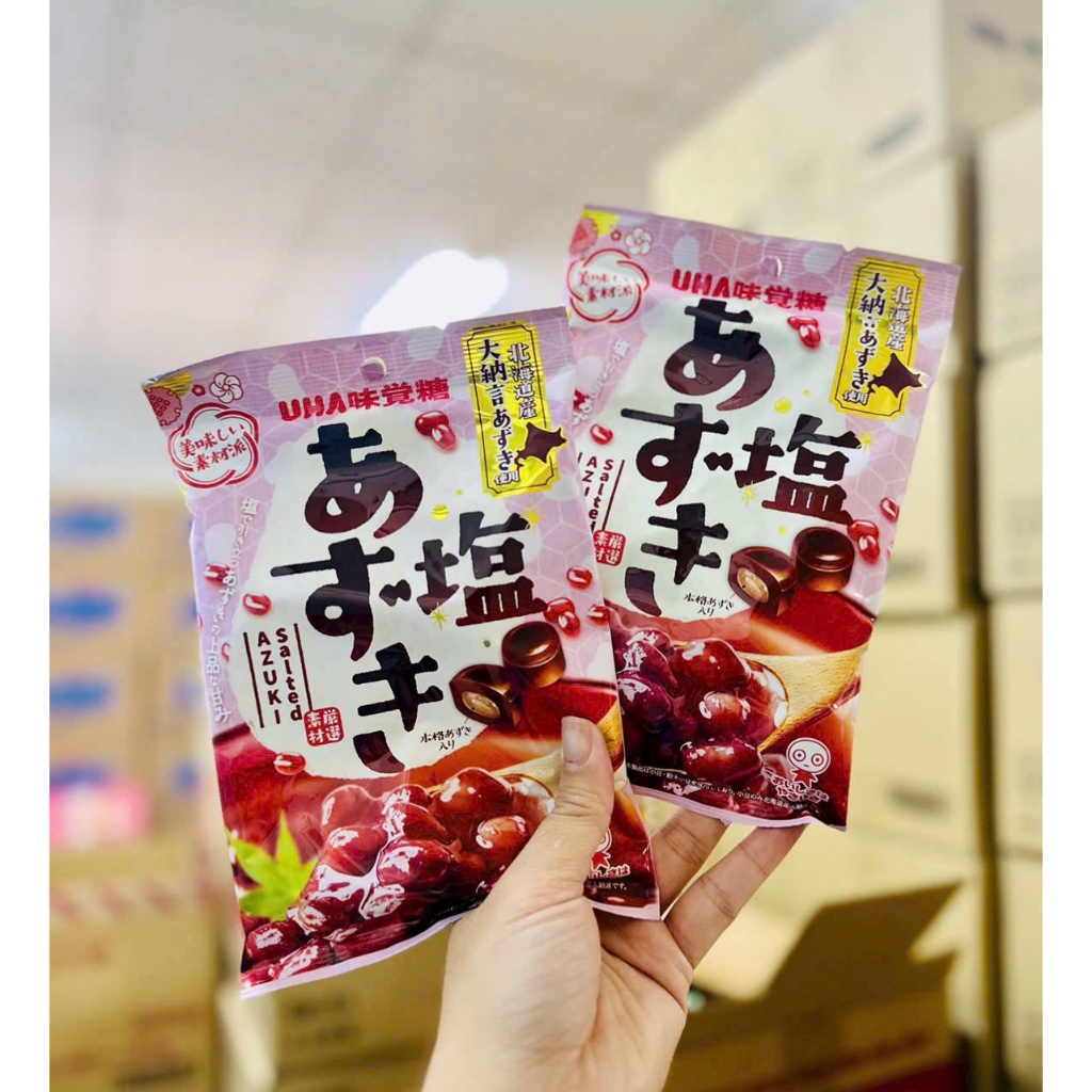 Kẹo đậu đỏ vị mặn UHA gói 105g - Nhập Khẩu Nhật Bản