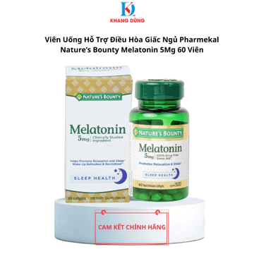 Viên Uống Hỗ Trợ Điều Hòa Giấc Ngủ Pharmekal Nature’s Bounty Melatonin 5Mg 60 Viên