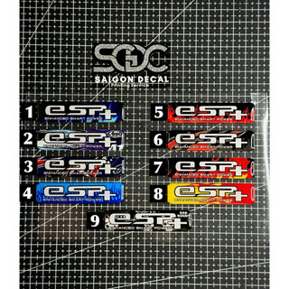 |1 Cái| Tem Sticker Nhựa Nổi Phản Quang ESP+ V2 Mẫu Lửa 2026 - Dán Pô E, Lọc Gió Tay Ga - Có 9 Mẫu