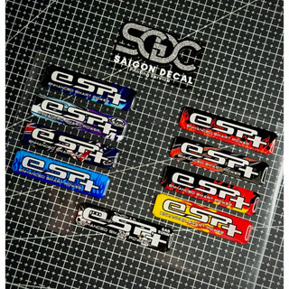 |1 Cái| Tem Sticker Nhựa Nổi Phản Quang ESP+ V2 Mẫu Lửa 2026 - Dán Pô E, Lọc Gió Tay Ga - Có 9 Mẫu