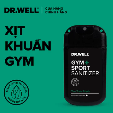 Nước Rửa Tay Khô Dạng Xịt 𝐃𝐑.𝐖𝐄𝐋𝐋 30ml Gym+Sport – Làm Sạch Nhanh, Khô Thoáng, Giảm Mùi Mồ Hôi