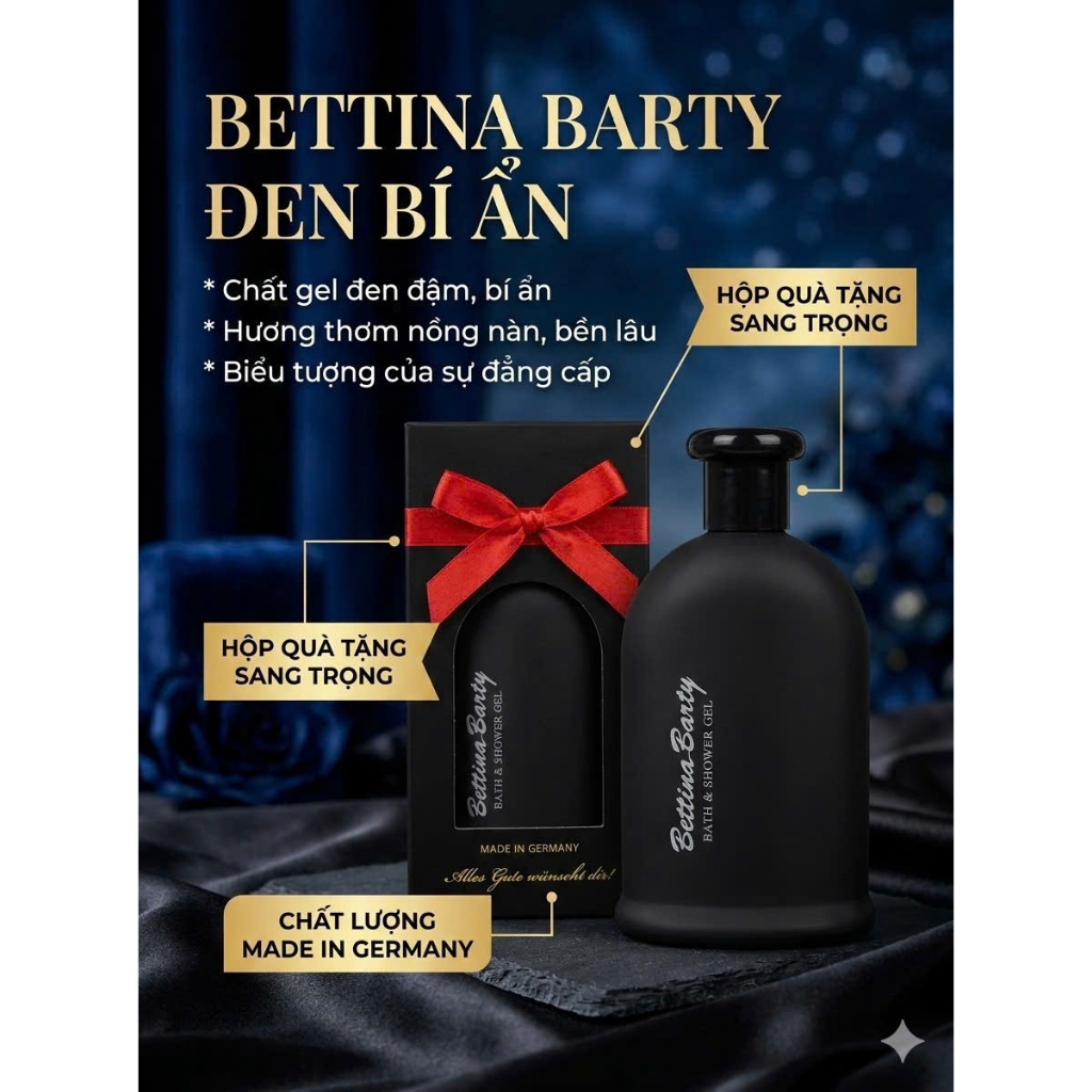 Sữa tắm hương nước hoa Bettina Barty của Đức dành cho Nam và nữ