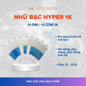 |Bao Sáng| Sơn nhũ bạc HYPER 1K (Bloc máy Honda) - 1Lít - 0.5 Lít