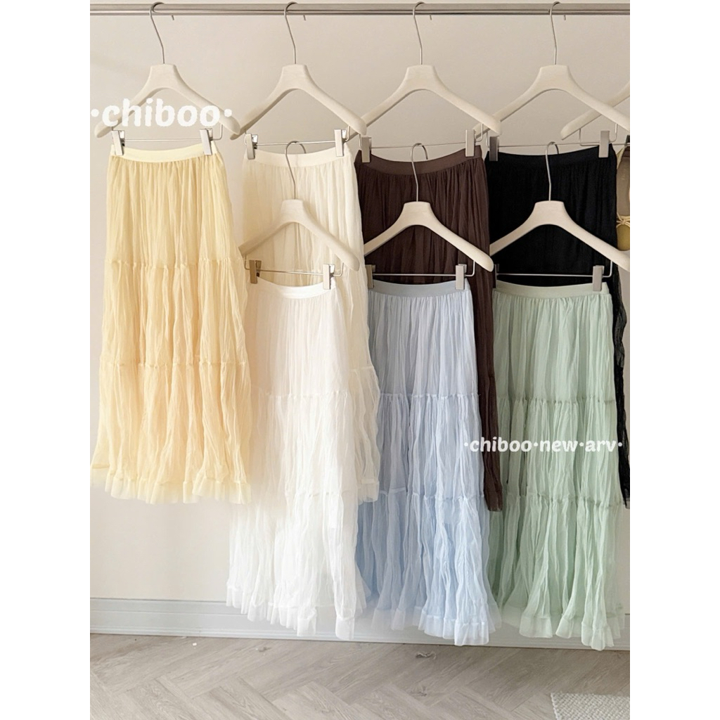 [𝐒𝐮𝐙𝐲] Chân Váy Ren Có Lót QCCC (Dài 90cm)